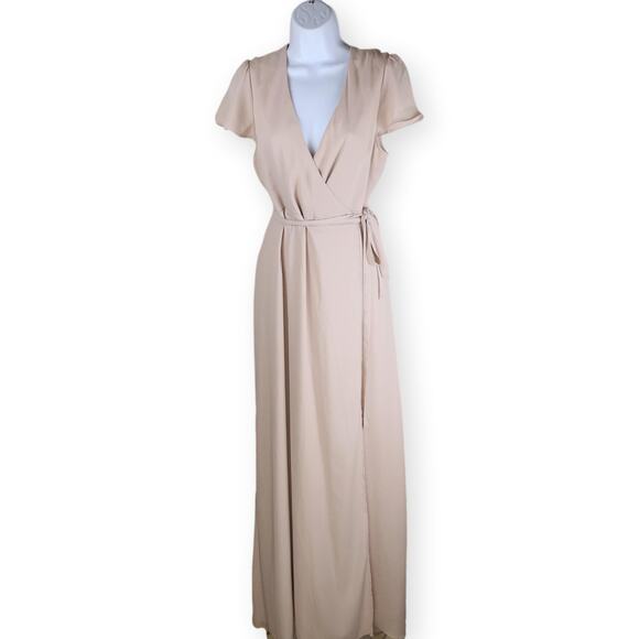 Show Me Your MuMu Dresses & Skirts - SMYM Maxi Pink Blush Wrap Dress M